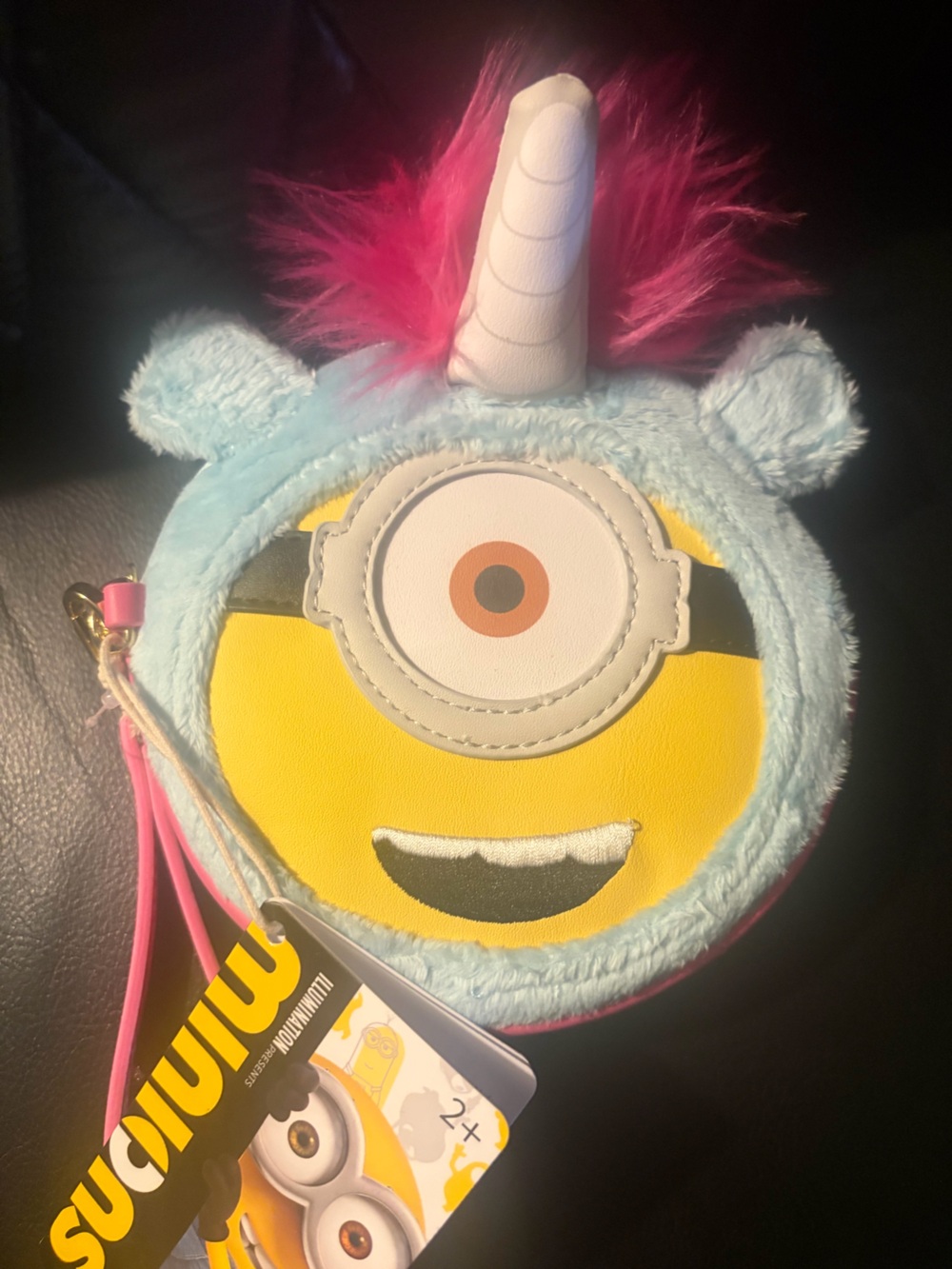 Loungefly Minions Fluffy Unicorn Exclusive Costume Plush Wristlet Wallet